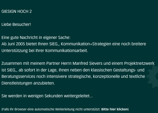 SIEG,, KOMMUNIKATION+STRATEGIEN